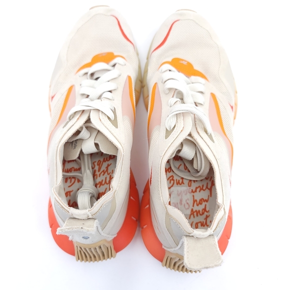 Reebok Womens Zig Kinetica Horizon Running Shoes Beige FW6269 Lace Up Mesh Sz 7 - Picture 4 of 6